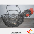 Green Paint Metal Iron Storage Handmade Wire Basket